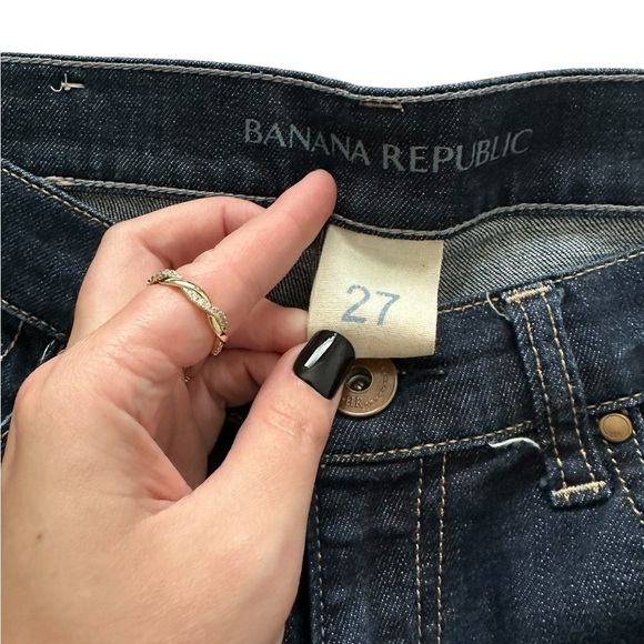 Banana Republic size 27 low rise bootcut jeans medium wash blue denim - Picture 5 of 11